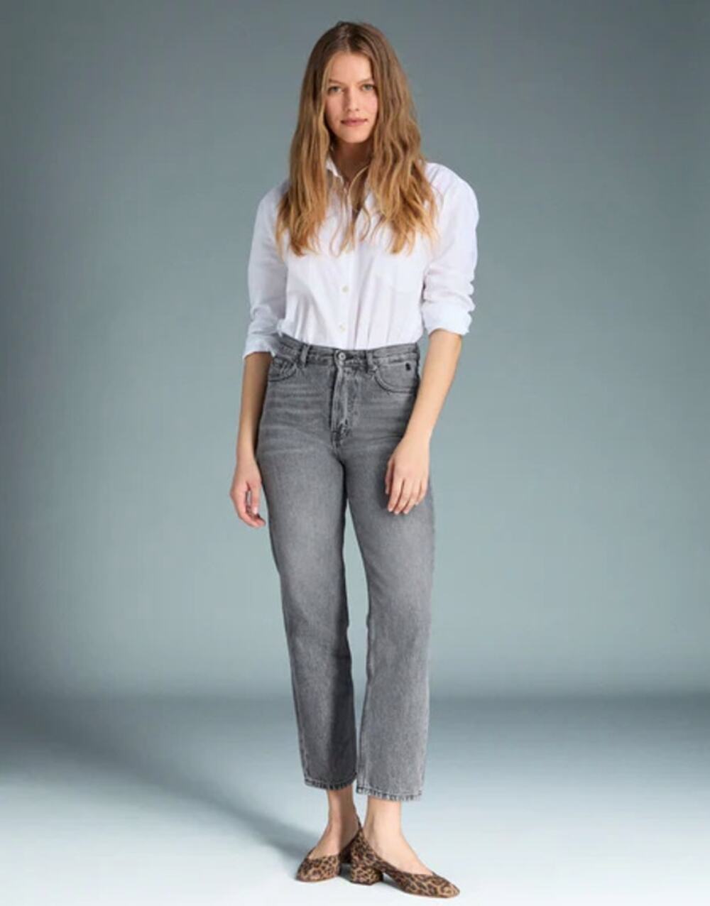 Rouje Paris Marais High Waisted Straight Leg Jean Black Vintage Wash 26